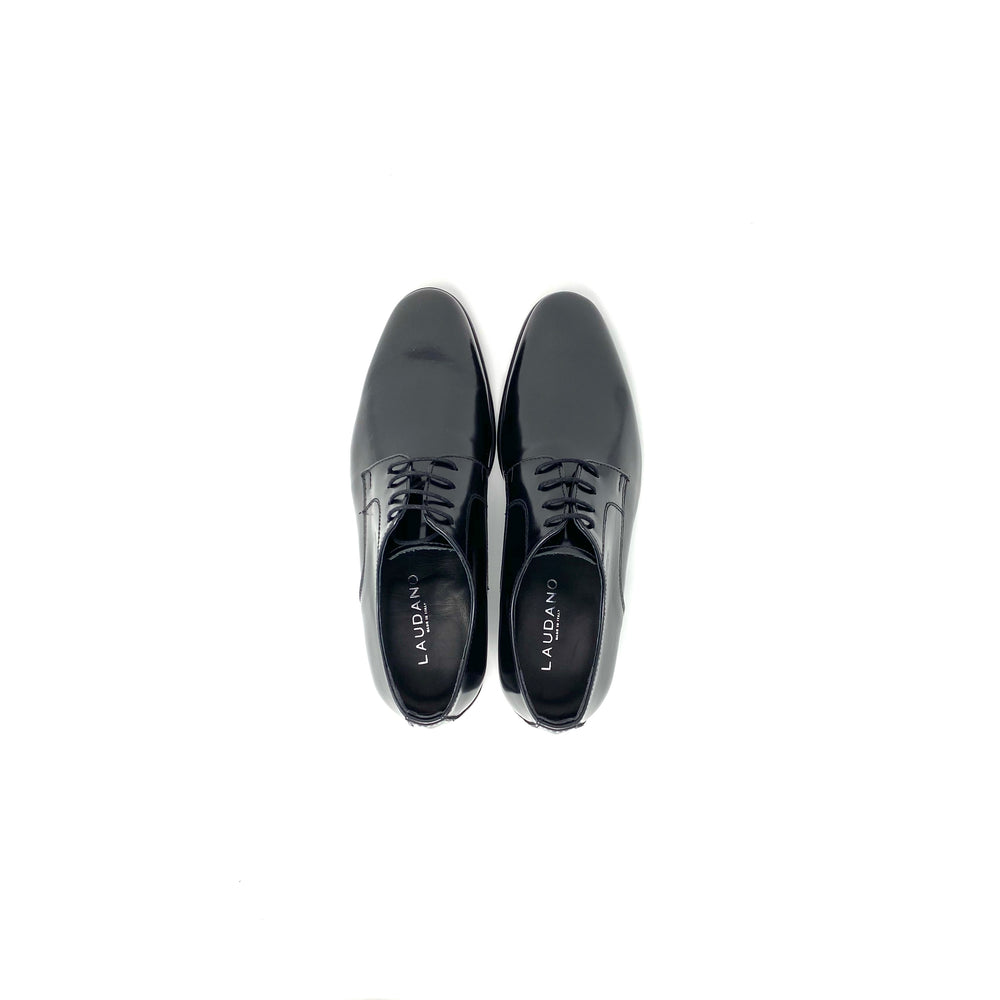 Black Leather Derby Shoes