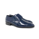 Blue Patent Leather Derby Shoes