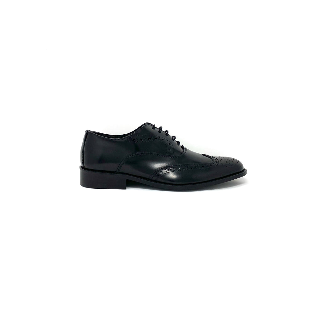 Black Leather Wingtip Brogues