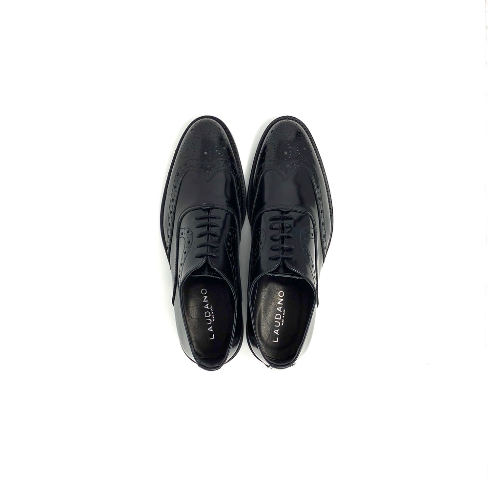 Black Leather Wingtip Brogues