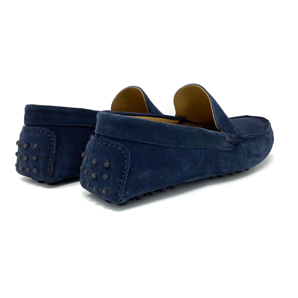 Navy Suede Loafers