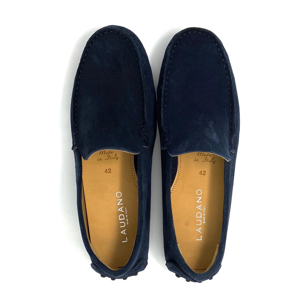 Navy Suede Loafers