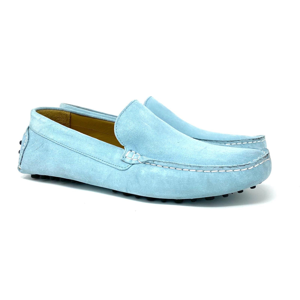 Light Blue Suede Loafers