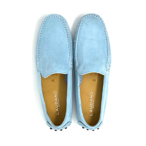 Light Blue Suede Loafers